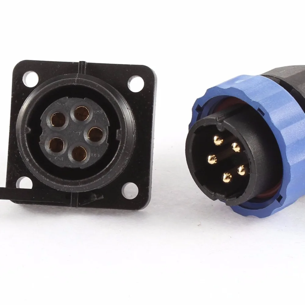 Квадратный водонепроницаемый локоть для авиационного кабеля SD28 28 мм 24 контакта