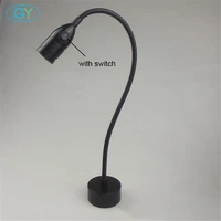black flexible hose 3w led modern wall lamp with switch led lamp bedside reading light study painting wall lighting