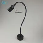 Черный гибкий шланг 3 Вт светодиодный современный настенный светильник с переключателем светодиодный светильник прикроватный светильник для чтения кабинет живопись настенный светильник