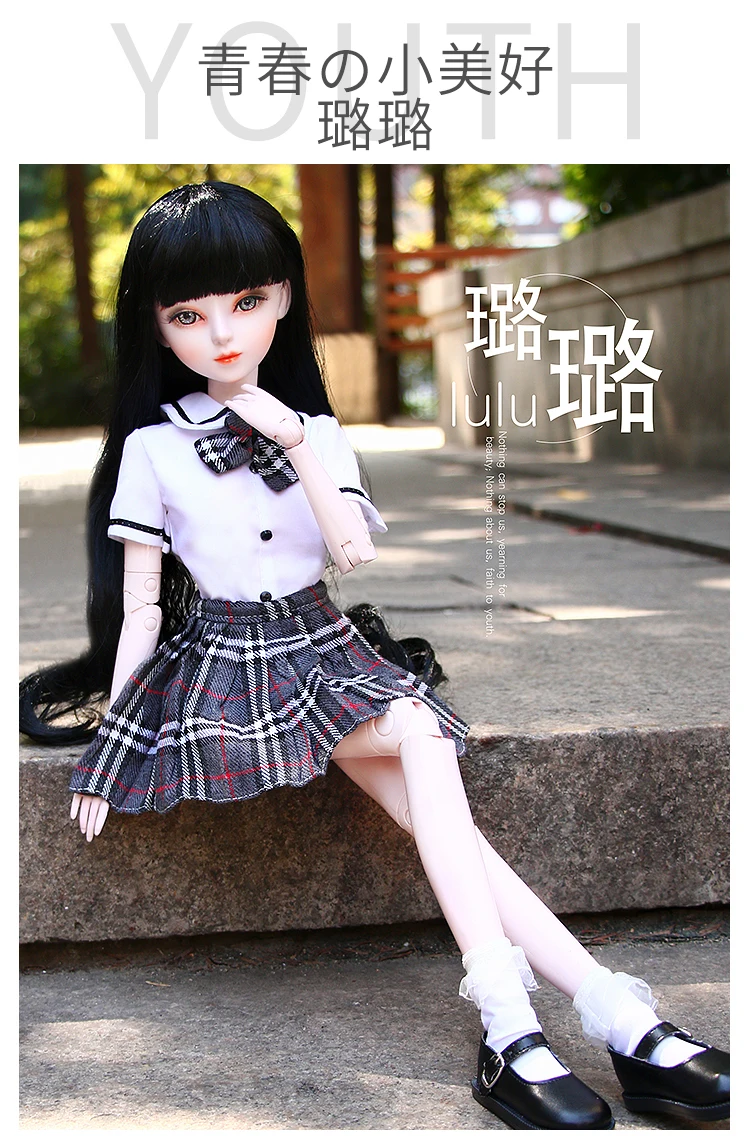 60 см оригинальная ручная кукла Bjd 1/3 модная Униформа школьницы реалистичные шарнирные куклы-игрушки для девочек для детей подарок на день рождения