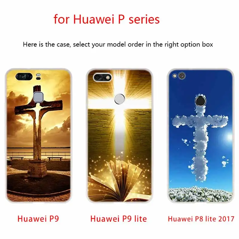 Силиконовый чехол с христианским Иисусом и крестом мягкий для Huawei P50 P40 P10 P20 P30 Lite