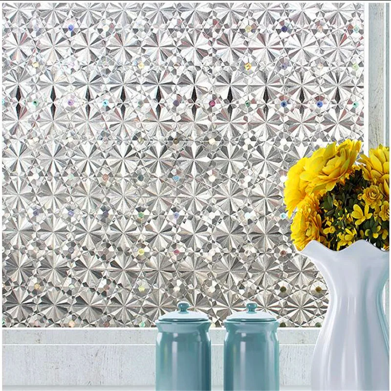 Высококачественные магические алмазные матовые оконные пленки 45*200 см без клея