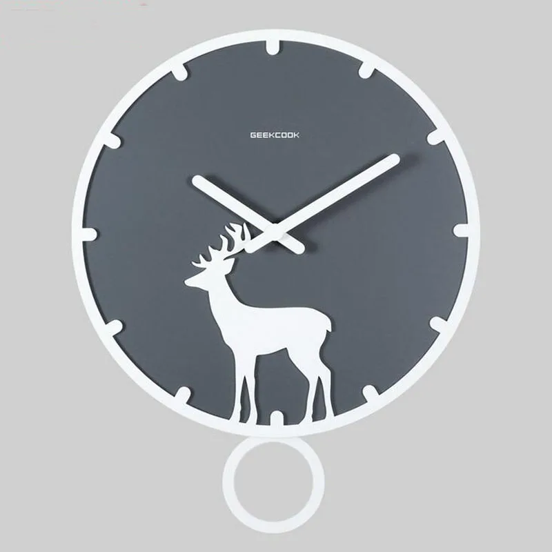 14 дюймов большие деревянные настенные часы с маятником Тихая номера Ticking кварцевые настенные часы тесто работает для Гостиная