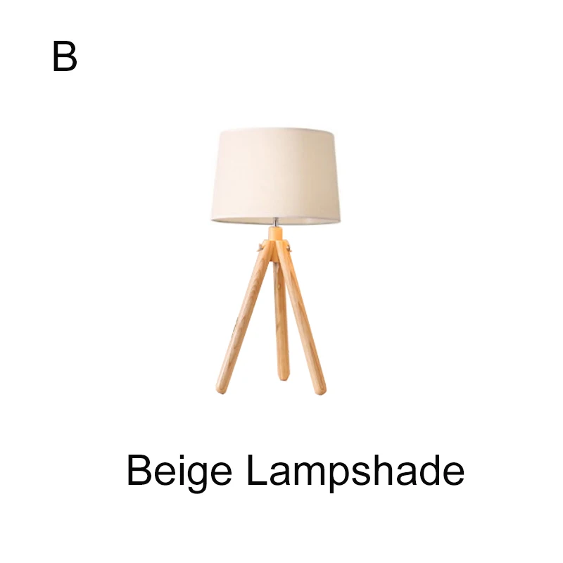 B Beige shade NoB Нордический торшер из цельного дерева, лампа с тканевым абажуром, простая спальня, лампа на ножках, стандартный ножной выключатель для лампы E27 - Цвет абажура: B Beige shade NoB