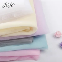 jojo bows 11 5m gauze cloth fabric for needlework solid sheet for clothing home textile handmade crafts supplies apparel decor