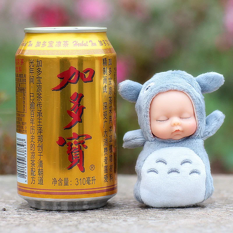 Мода Kawaii Тоторо плюшевый брелок с помпоном Спящая кукла брелок для женщин аксессуары для сумок автомобильный брелок