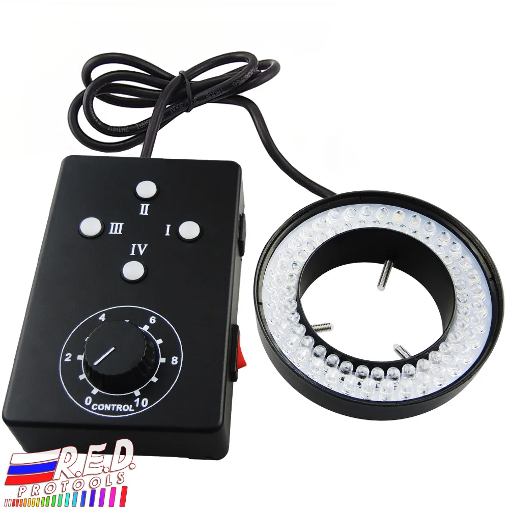 

Ring Light 62mm 72 LED Microscope Camera Illuminator Flash Lens 95-115mm working distance +/-6500K Color Temperature