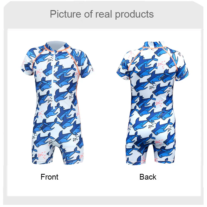Sbart 2018 Новое поступление синий детский слитный купальник с коротким рукавом для