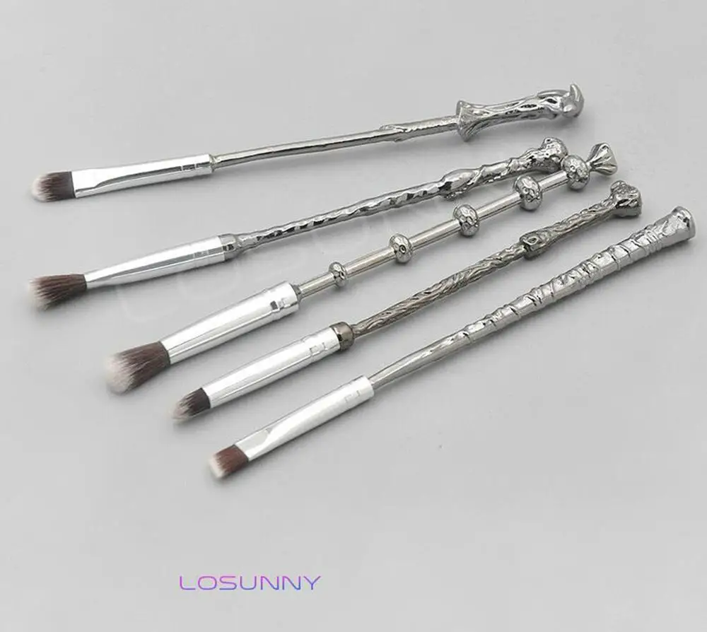

LOSUNNY 5 Pcs Makeup Brush Set Makeup Brush Portable Makeup Tool Metal Handle perfume