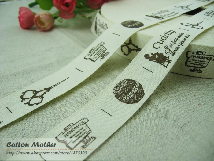 Новостные ножницы и изображения дизайнерские ленты из 100% хлопка ширина 2 5 см