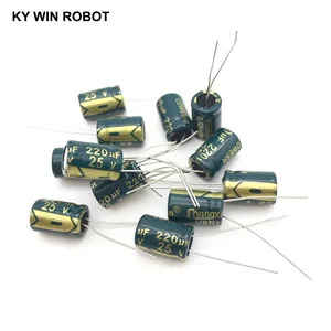 Радиальный электролитический конденсатор frekuensi tinggi, 8 х12 мм, 50 шт., 220 мкФ, 25 в, IC
