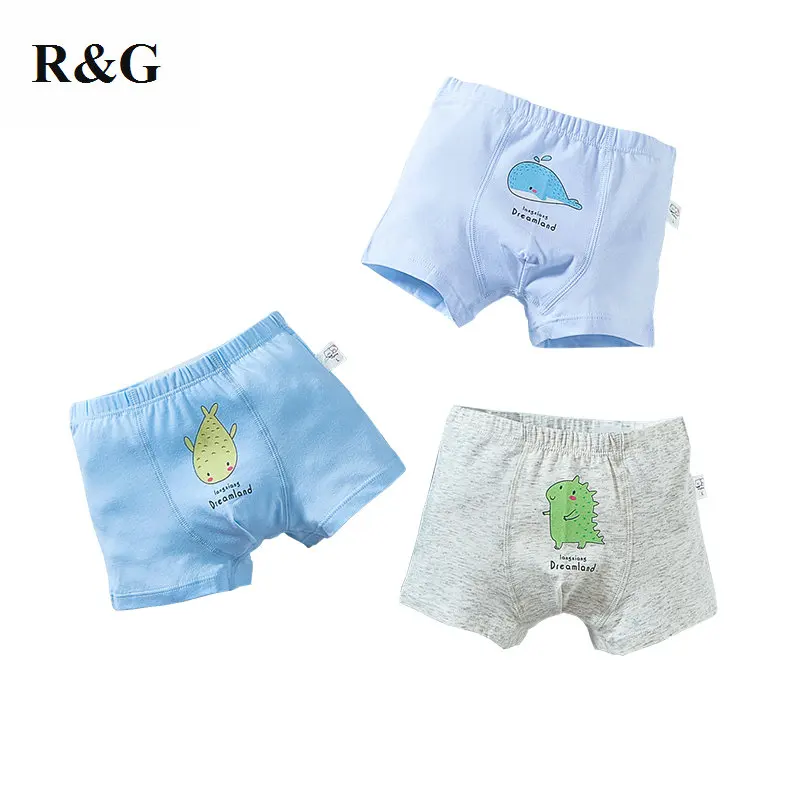 

「R&G」kids panties 3 pcs/lot cotton panties boys underwear cartoon boxer briefs for kids children panties 2019 new-311