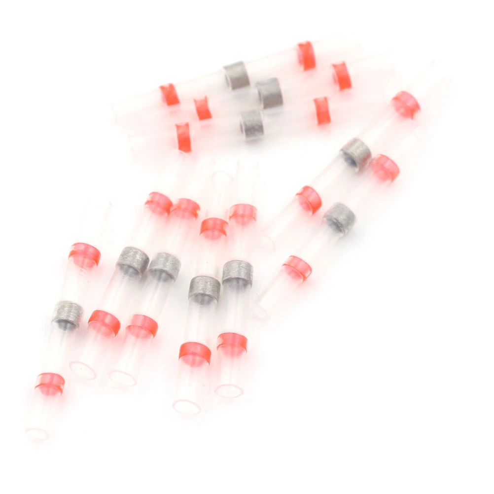 10шт Red Термоусадочные соединители проводов Водонепроницаемый Луженая Медь