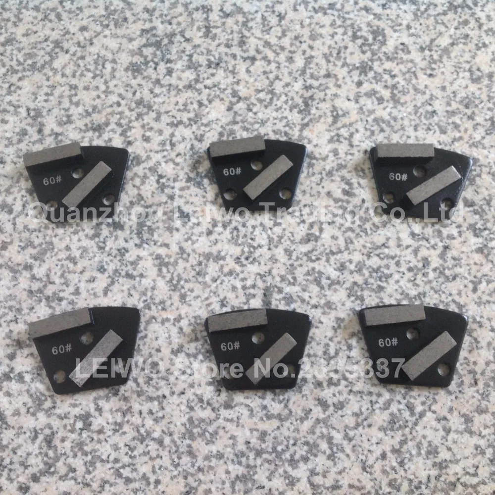 Трапециевидные напольные шлифовальные колодки 2 бара сегментированные бетонные