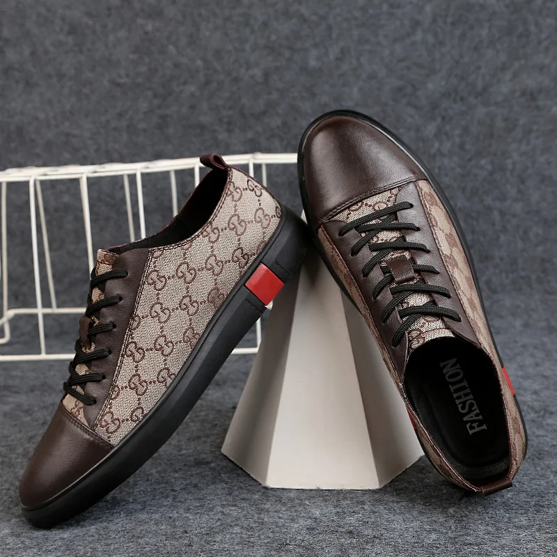 Кожаная повседневная обувь супер огненные Модные мужские маленькие белые туфли