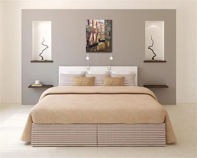 Goedkoop Klassieke Middellandse Olieverfschilderij Afternoon Chat Handgemaakte Kunst Muur Home Decor