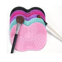 1pcs 15 512cm silicone cosmetic make up washing brush gel cleaning mat foundation makeup brush cleaner pad scrubbe board