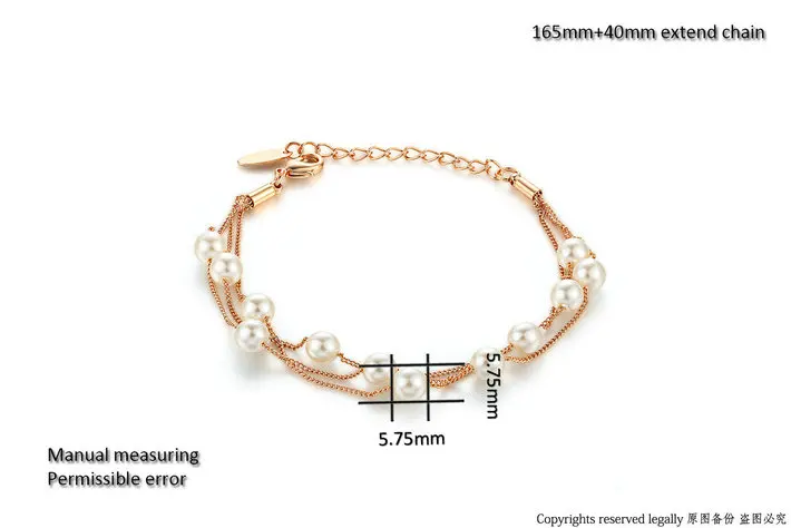 Женский браслет с подвесками из искусственного жемчуга цвет белое/розовое