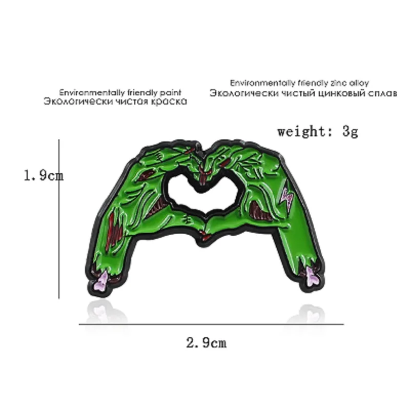 Блестящая зеленая симметричная ручная щедрый металлический эмаль пара
