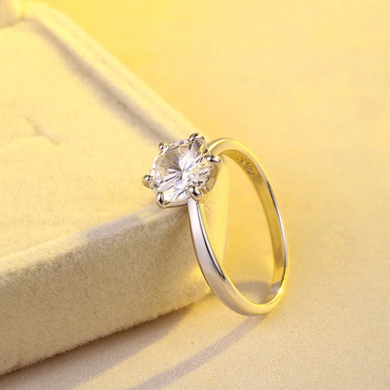 Серебряный Цвет обручальные кольца для Для женщин Модные украшения Медь девушки