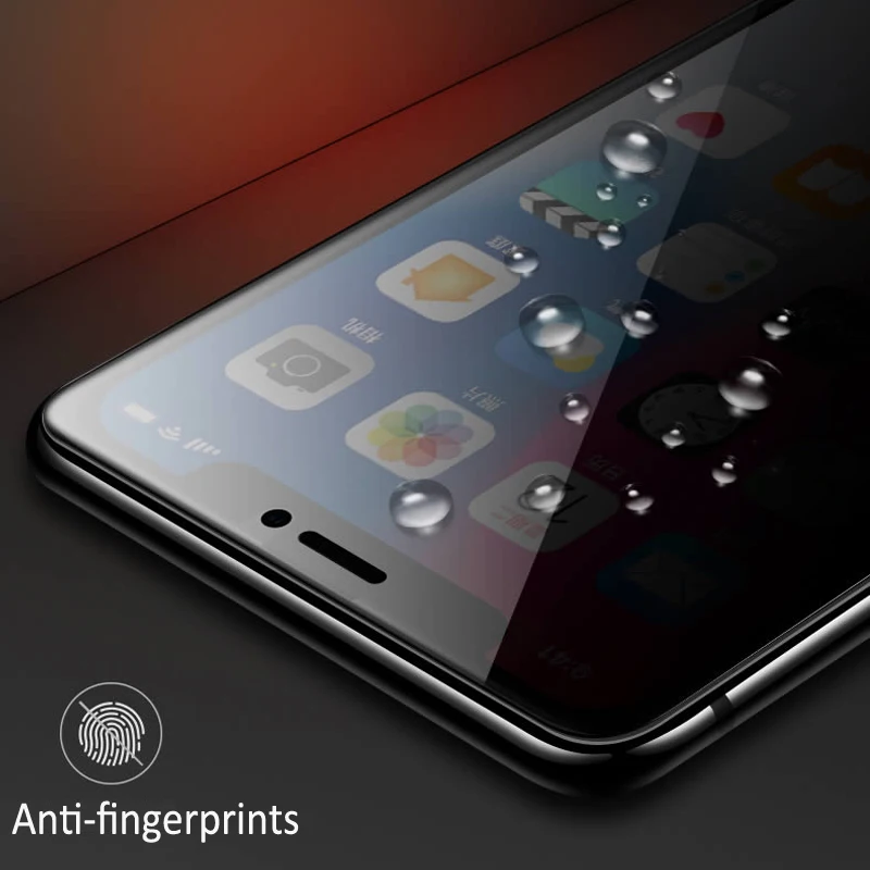 Лучшее закаленное стекло 9H с полным покрытием для iPhone 11 12 Pro Max X XS XR антишпионская