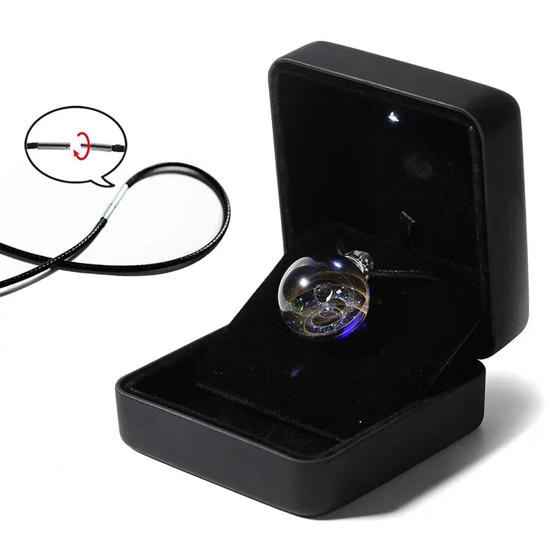 Ожерелье из натурального стекла с подвеской ювелирные изделия Вселенная