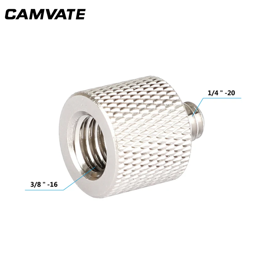 Стандартный винтовой адаптер CAMVATE со штекером 1/4 дюйма на гнездо 3/8 для пластины