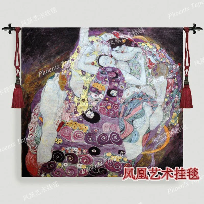 Klimt Adele известная картина девственный гобелен 131*142 см изысканный домашний