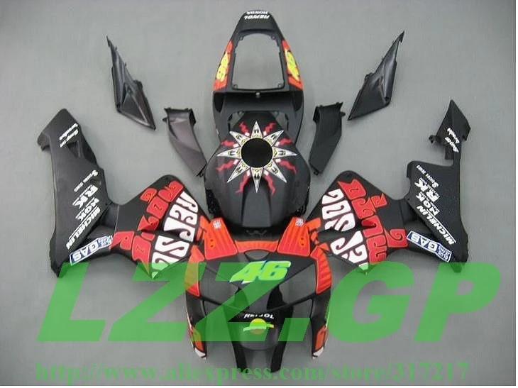 

100% Fit fairings for HONDA CBR600RR 05 06 F5 CBR 600 RR 2005 2006 black injection fairing parts #S44T1 + LZZ.GP