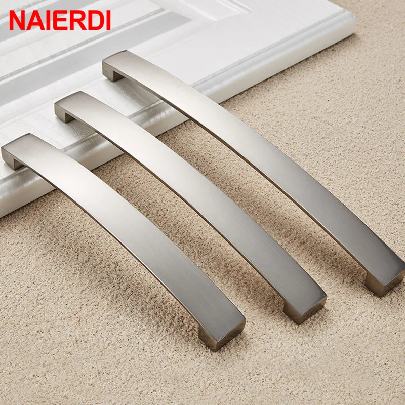 naierdi 10pcs modern style cabinet pulls knobs door kitchen handles furniture hardware wardrobe cupboard handle drawer pulls free global shipping