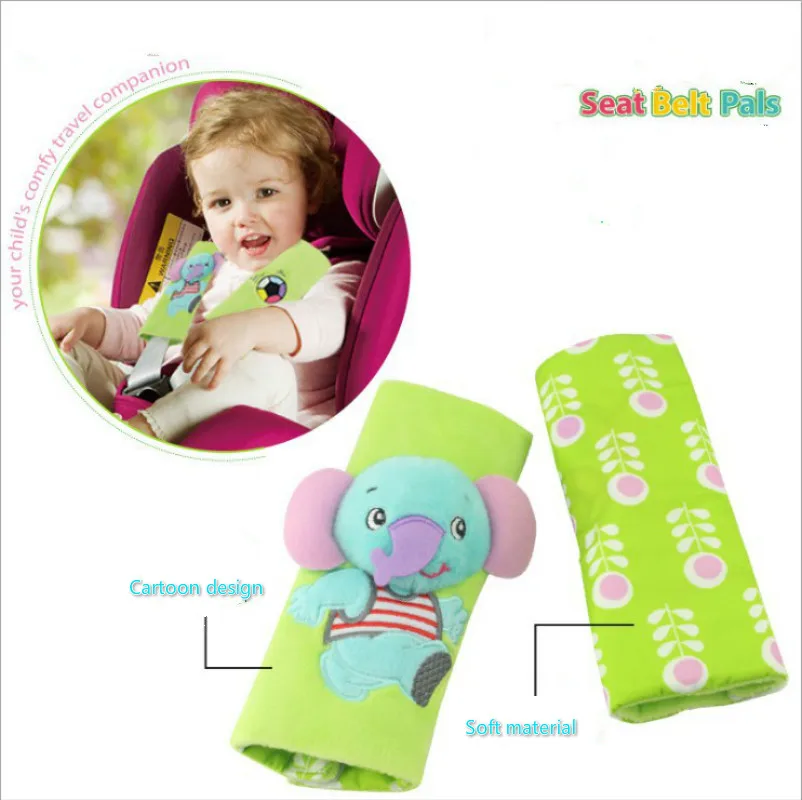 

Cartoon seat belt Pal shoulder safety belts Zoo Animals security Car Seats Strollers Prams accessories G0338