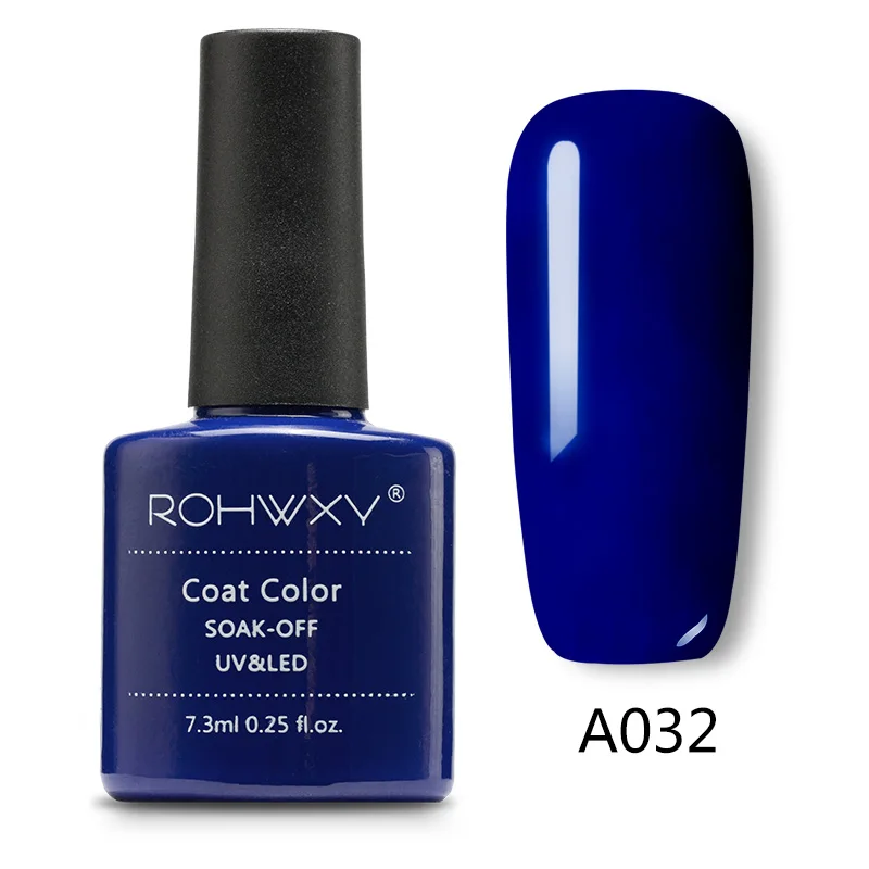 A032 ROHWXY, 60 цветов, УФ-гель для ногтей, дизайн ногтей, Гель-лак, блестящий, отмачивается, лак для маникюра, лак для ногтей, Гель-лак - Цвет: A032