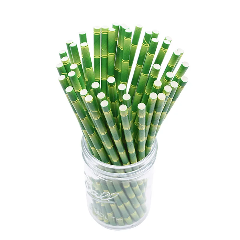 25pcs paper straw2 Панда Тема воздушный шар баннер украшения для вечеринки сделанные своими руками Дети День Рождения Вечеринка детский душ посуда принадлежности для соломинок - Цвет: 25pcs paper straw2