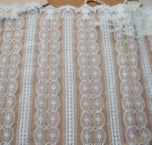 Exquisite Handmade accessories white lace clothing wedding bedding curtain mesh embroidery width 120 cm | Дом и сад