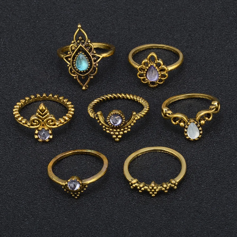 16 шт./компл. Бохо хвост русалки компас Лотос Капля воды цветок лист Корона миди