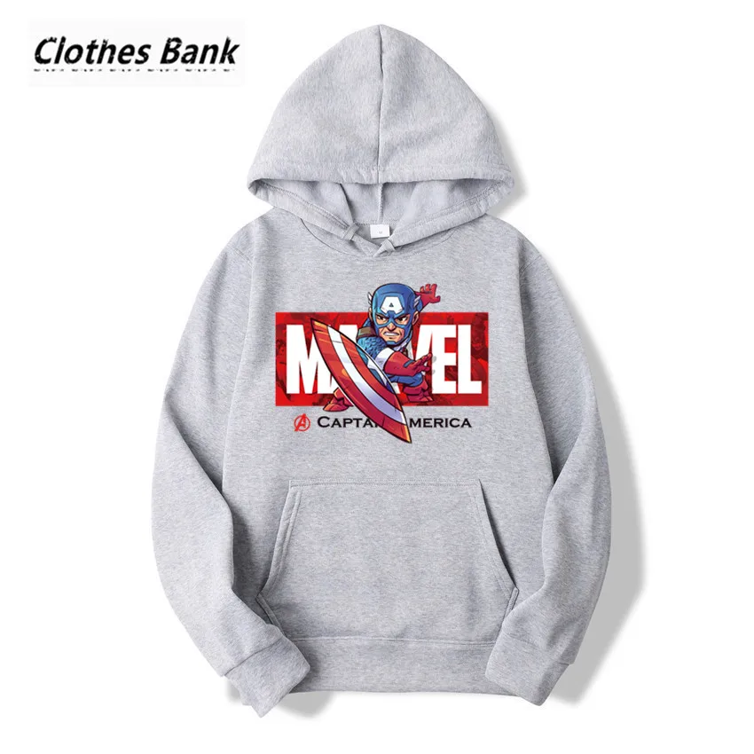 Marvel Капитан Америка мультфильм Fnny толстовки для мужчин и женщин модная уличная