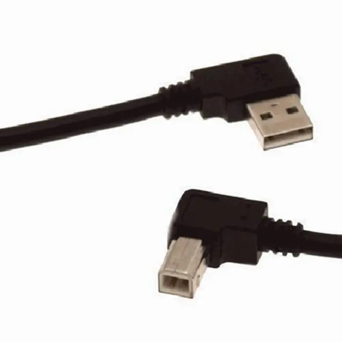 Прямоугольный 90 градусов USB 2,0 A Мужской B Мужской кабель для принтера 50 см