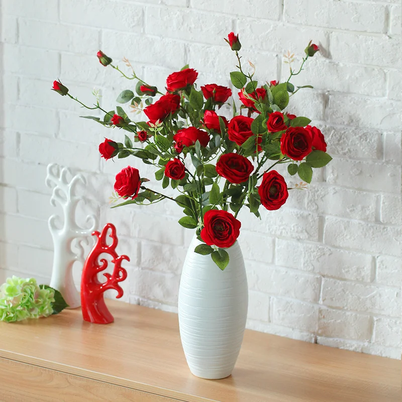 Яркие цветные шелковые цветы большого размера искусственные розы свадебные для