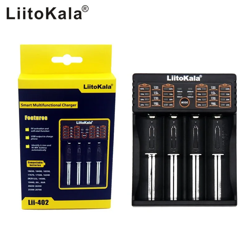 LiitoKala 1 2 V 3 7 85 A/AAA 18350 26650 10440 14500 16340 18650 аккумулятор NiMH Зарядное устройство для