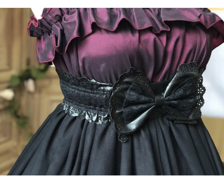 Сладкий эластичный пояс с бантом Лолита стрейч широкий Cincher Пояс