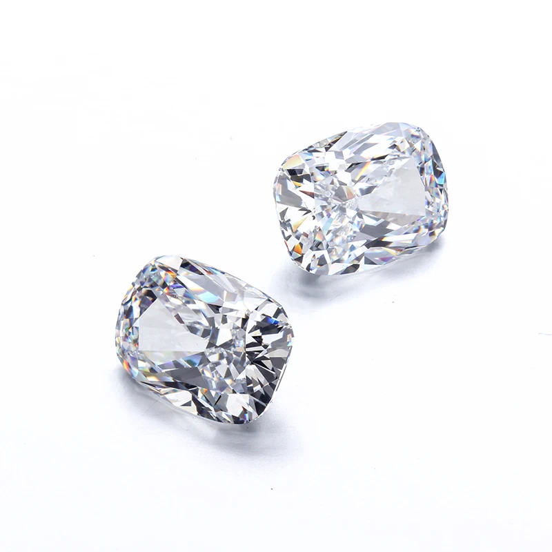 DEF цвет супер белый 12*16 мм измельченный лед форма подушки Moissanite 11 50 карат