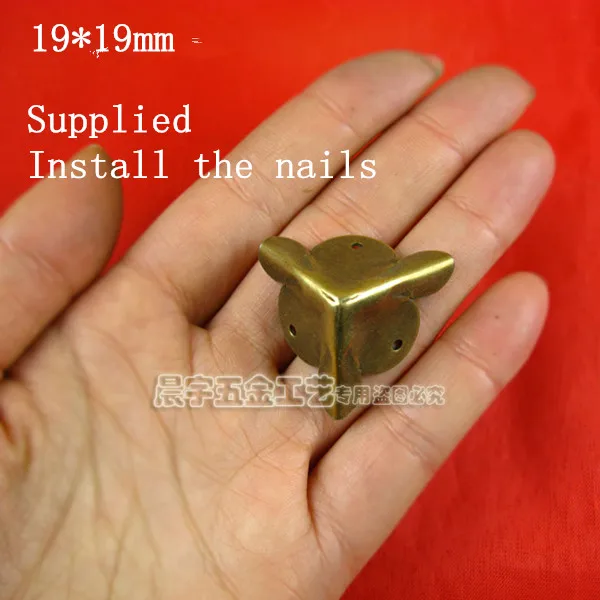 19 мм Антикварная Мебель Металлическая Угловая Защитная угловая коробка углы