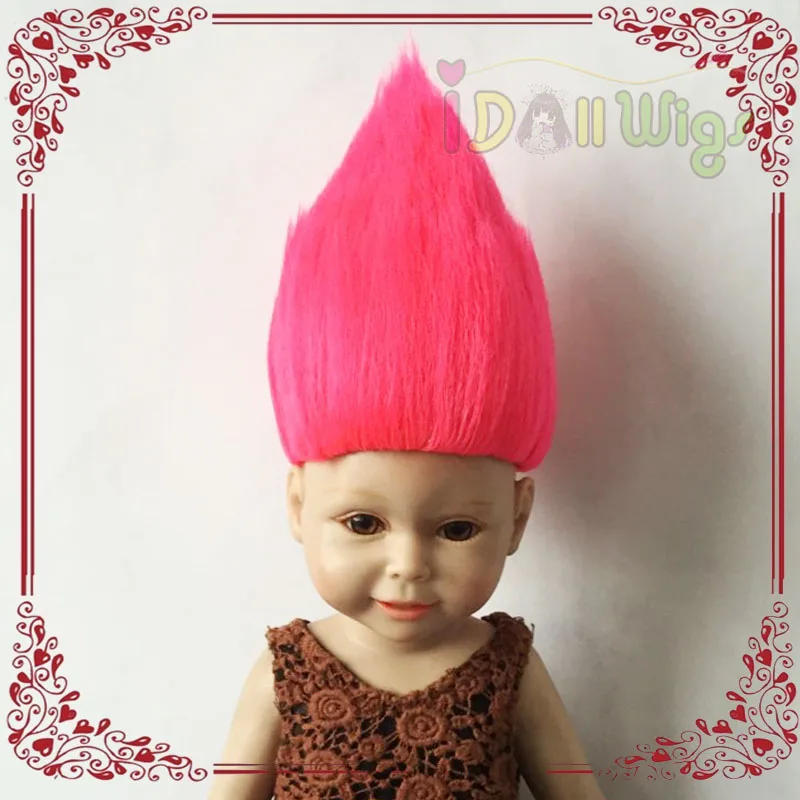 Эльф Тролль shair синтетический красный плотины куклы парики для 18 ''высота
