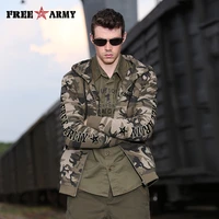 freearmy brand winter mens fleeced jacket warm hooded camouflage jackets men casual jackets coats thick velvet military jacket