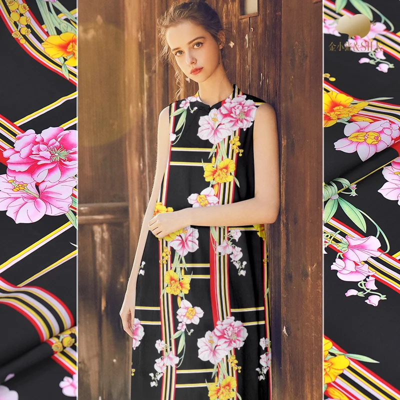 

19mm anti-wrinkle silk fabric elastic double Joe silk fabric soft chinese silk fabric material wholesale silk cloth