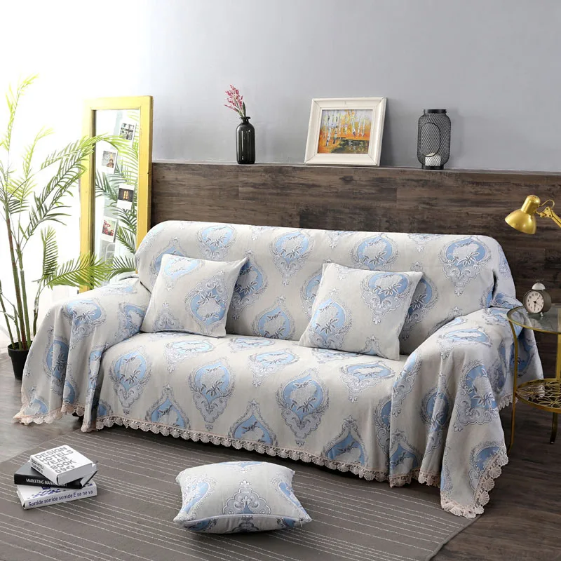 Color 3 Fyjafon Sofa Cover Chenille Dustproof Sofa Cover Printed Couch Covers Multi-size Slipcover - Цвет: Color 3