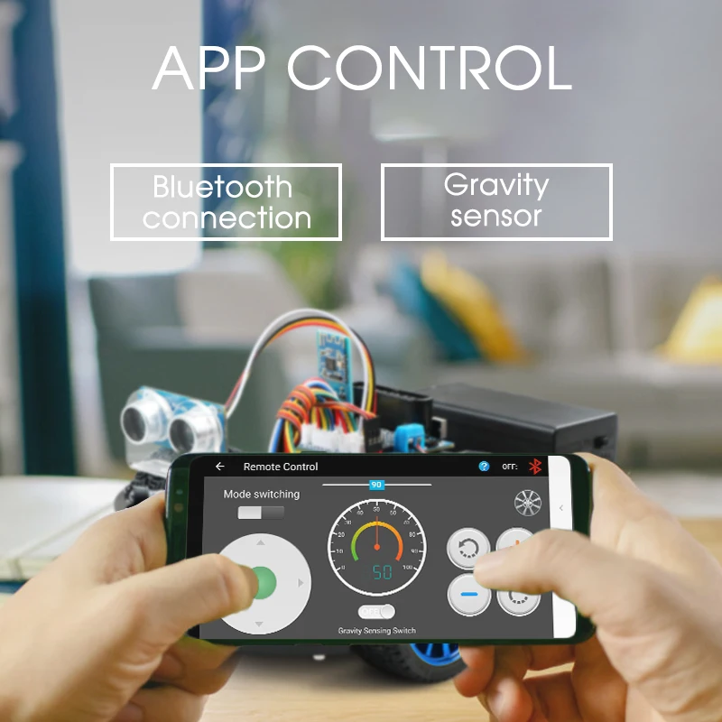 4WD умный робот автомобиль Diy для Arduino R3, стартер робототехники обучающий комплект приложение RC ствол игрушка малыш, поддержка царапин библиотеки
