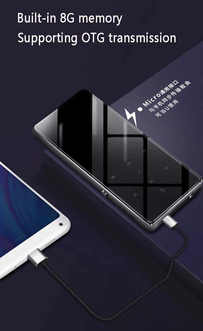 Bluetooth 4,2 металлический MP3-плеер 2,4 дюймов экран fm радио Электронная книга видео без потерь HIFI музыка мини портативный спортивный аудио плеер