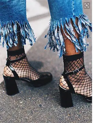 1 пара носков в сетку Женские Дышащие сетчатые носки с гофрированными вставками