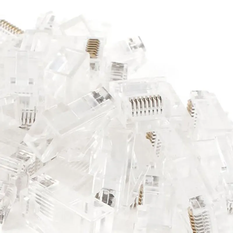 10 шт. RJ45 8P8C сетевой LAN CAT5E Cat5 Cat5e Интернет-разъем Модульный Штекер прозрачный |